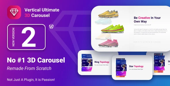 Vertical Ultimate 3D Carousel WordPress & WooCommerce Plugin